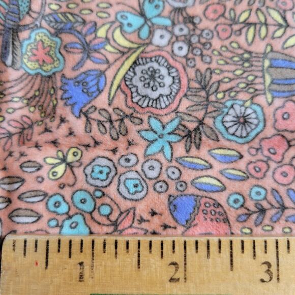 Joann Exclusive Bird Floral Flannel Fabric 44x32" Peach Nature Boho Print - Picture 6 of 13